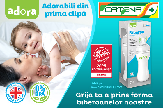 Biberonul Adora 330 ml, câștigător al competiției „Votat Produsul Anului 2025”, la categoria Biberoane