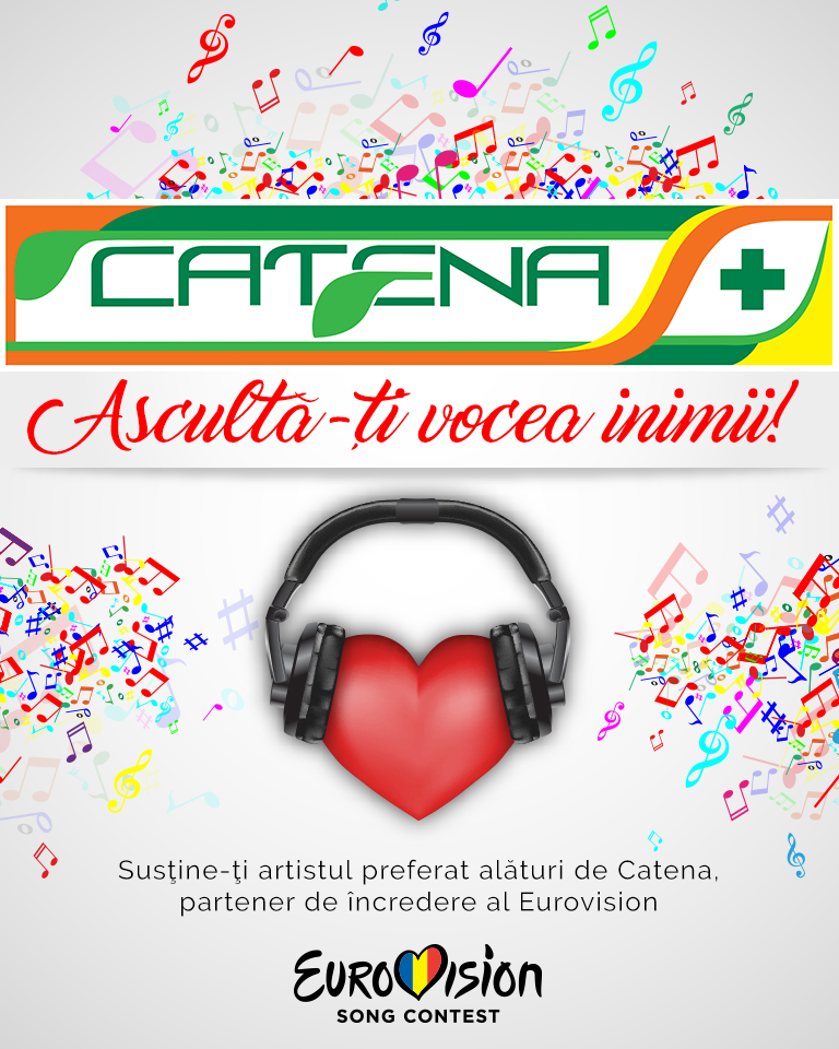 Asculta-ti vocea inimii si sustine artistii romani la Eurovision, alaturi de Catena!