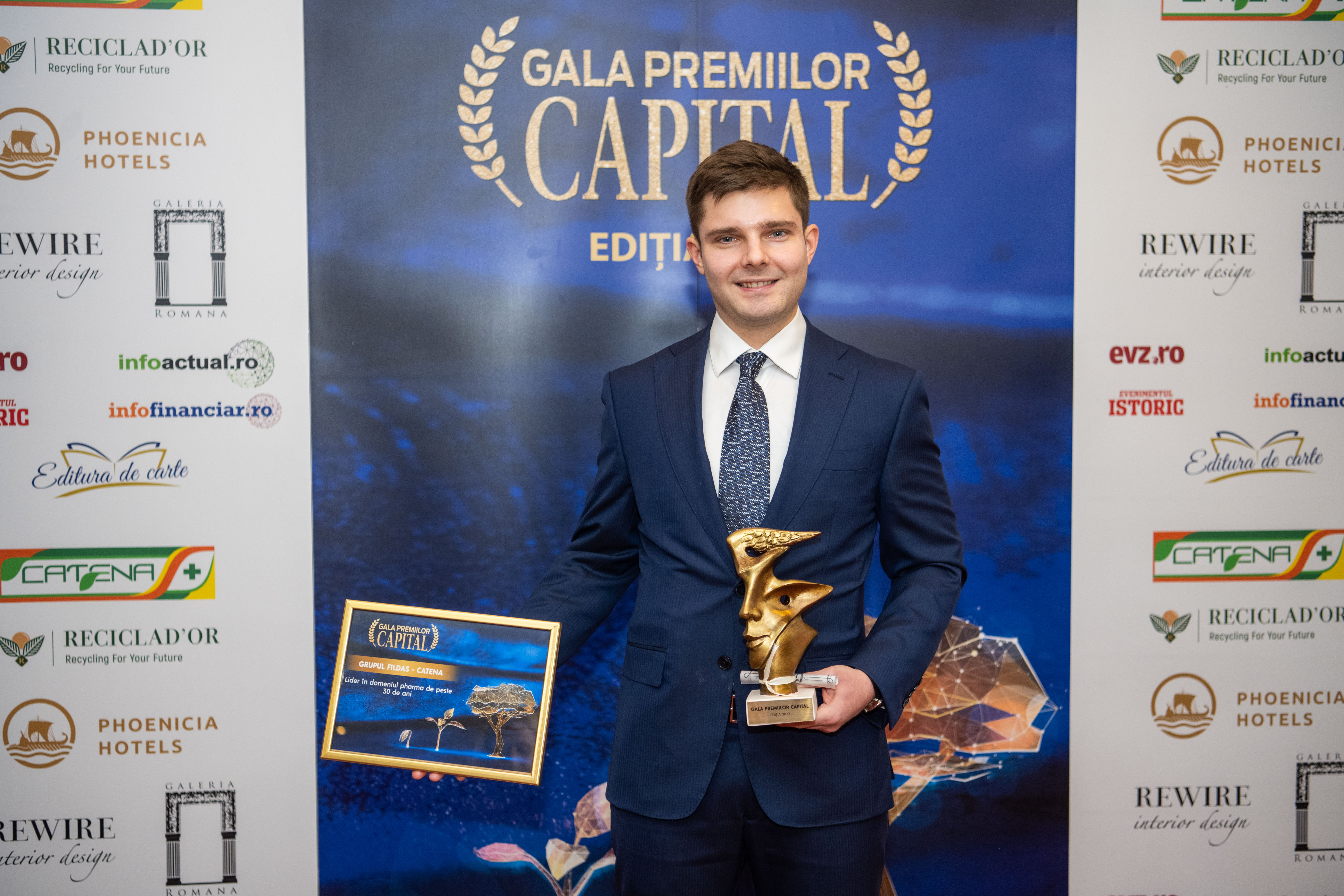 Grupul Fildas - Catena, distins cu premiul „Lider in domeniul pharma de peste 30 de ani”, la Gala Premiilor Capital