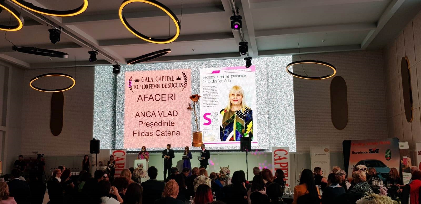 Gala Capital: Anca Vlad a fost desemnata „Cea mai puternica femeie din afaceri” din Romania