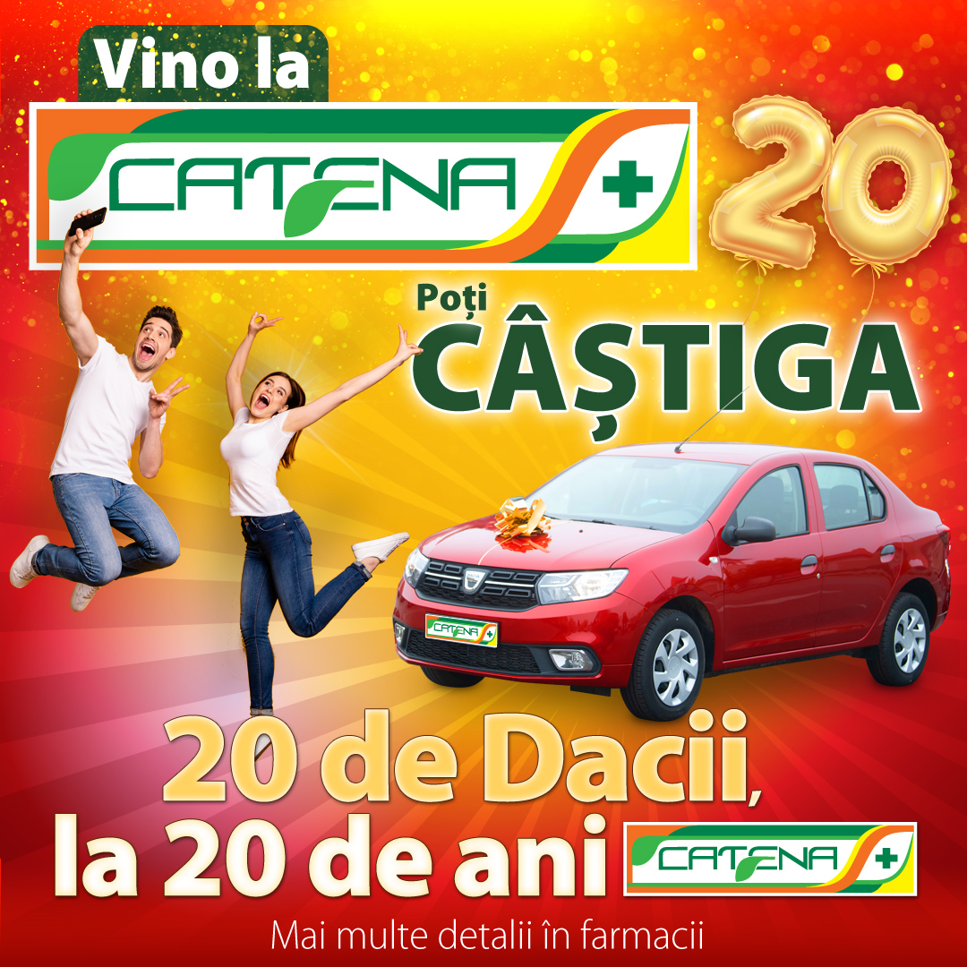 Extragerea pentru desemnarea castigatorilor celor 20 de autoturisme Dacia, oferite de Catena, in direct la Romania TV