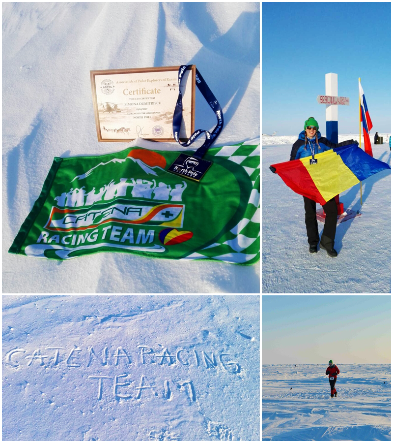 Simona Dumitrescu (Catena) a cucerit locul II la Maratonul de la Polul Nord, la prima participare a unei romance!