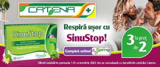 SinuStop sustine sanatatea tractului respirator si ajuta in caz de viroze! 