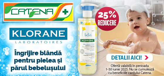 Ingrijire blanda pentru pielea si parul bebelusilor de la Klorane!