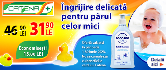 Curatare blanda si protectie pentru parul sensibil al celor mici cu samponul Sanosan Baby 