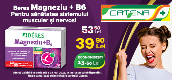  Magneziu + B6 pentru sanatatea sistemului muscular si nervos 