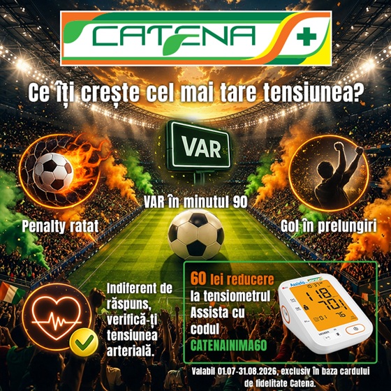 Meciul iti creste tensiunea? Tine la indemana Tensiometrul Assista! 