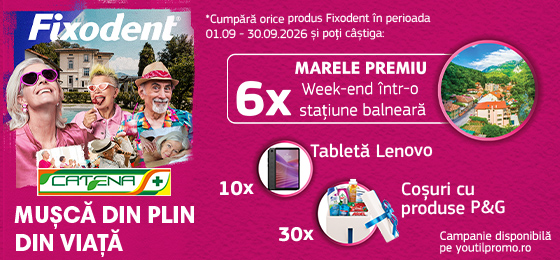 Zambeste cu incredere! Catena si Fixodent ti-au pregatit o surpriza! 
