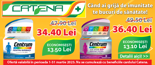 Cand ai grija de imunitate, te bucuri de sanatate! Conteaza pe Centrum! 