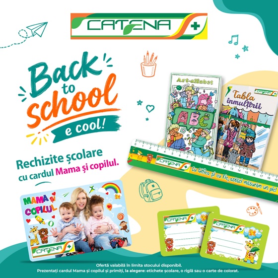 Back to school e cool! Catena te ajuta sa te pregatesti pentru scoala!