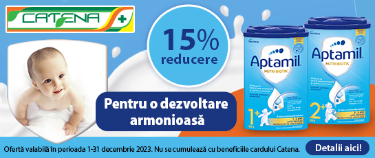 Laptele formula Aptamil Nutri-Biotik 1+ si 2+, pentru o dezvoltare sanatoasa
