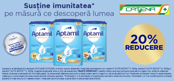 Aptamil Nutri-Biotik, pentru o dezvoltare sanatoasa