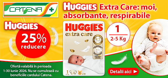 Huggies Extra Care: moi, absorbante, respirabile