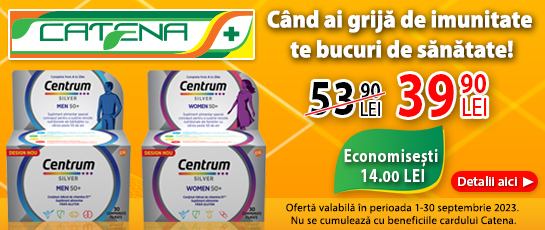Cand ai grija de imunitate te bucuri de sanatate! Conteaza pe Centrum! 
