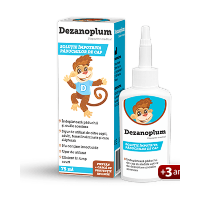 Dezanoplum solutie impotriva paduchilor de cap x 75 ml