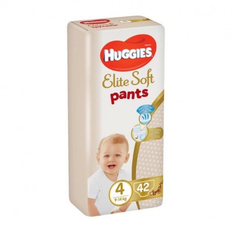 Huggies Nr.4 Elite Soft Pants Mega 9-14kg, 42 bucati