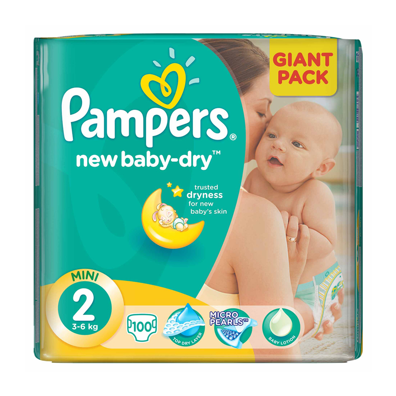 Pampers nr.2 New Baby Mini 3-6 kg x 100 buc | Catena | Preturi mici!