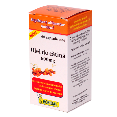 HOFIGAL Ulei de catina 600mg x 60cps.