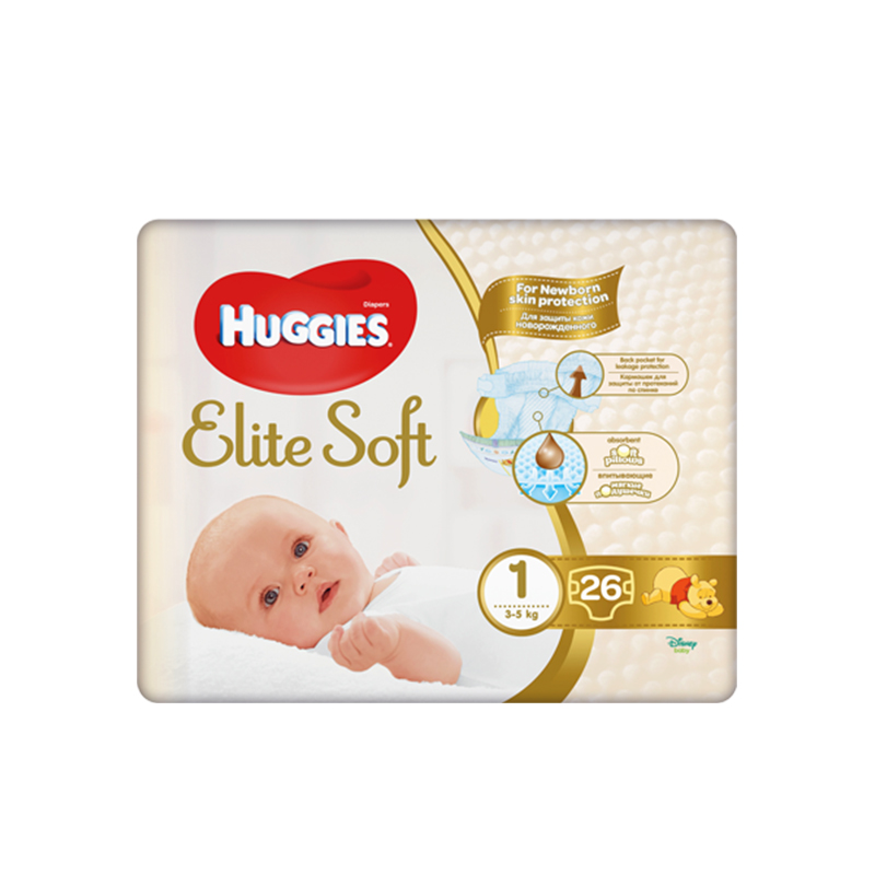 Huggies Nr.1 Elite Soft Convi x 26buc