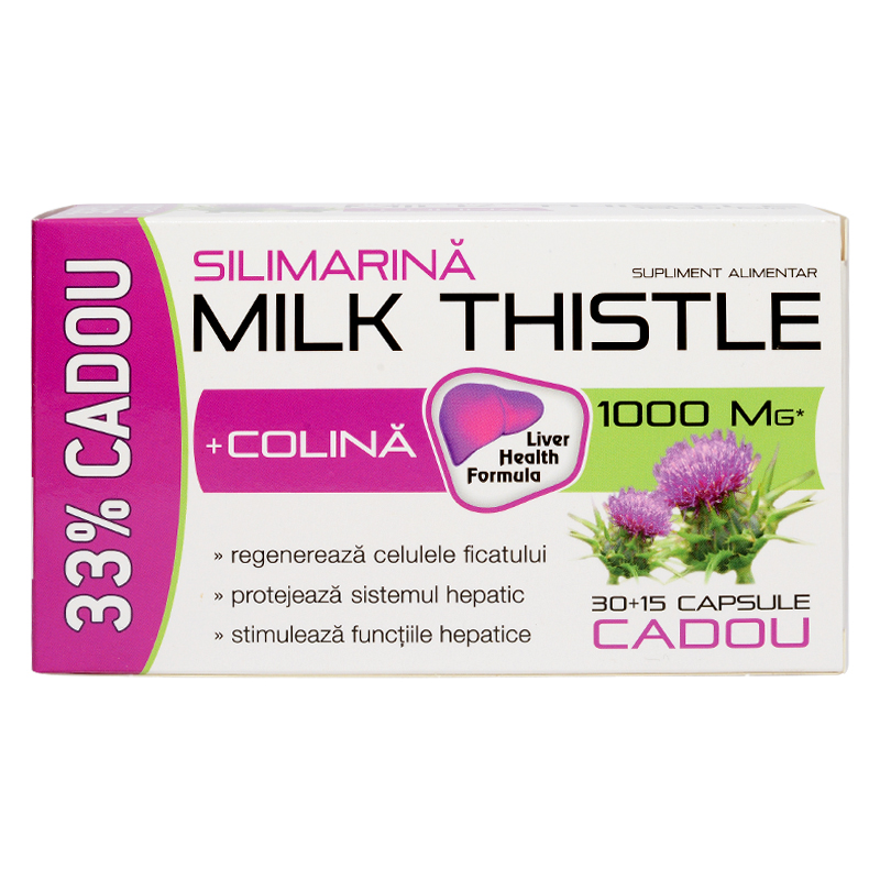 Silimarina - Milk Thistle x 45 capsule 33% cadou