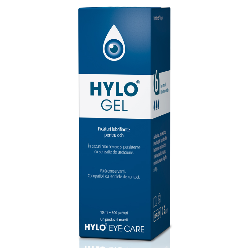 Hylo-gel,10 ml picaturi oftalmice