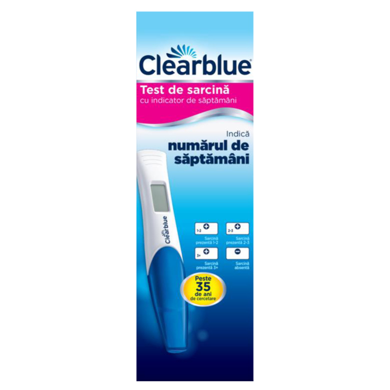 Clearblue test de sarcina cu indicarea numarului de saptamani 