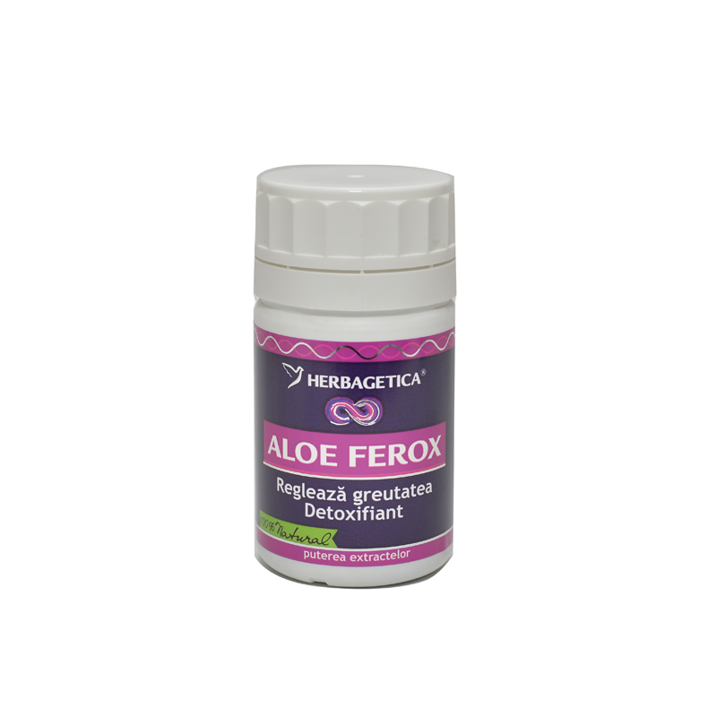 Aloe Ferox - Herbagetica, 60 capsule (Inhibarea poftei de mancare) - danadol.ro