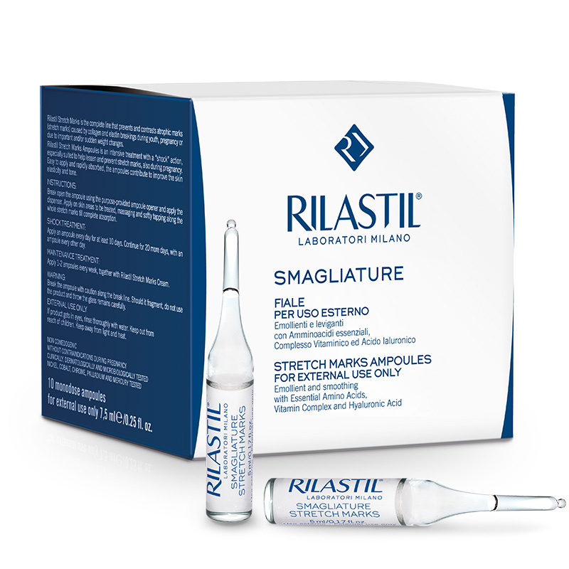 RILASTIL STRETCH MARKS Fiole prevenire si contracarare vergeturi 10 X 5ml