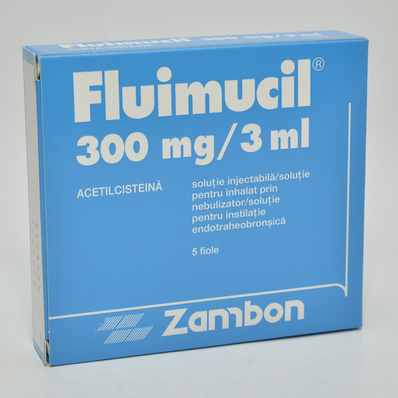 Fluimucil inj.100 mg./ml x 5 fiole/3ml Catena Preturi mici!