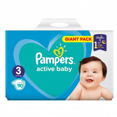 back Behalf Grab Pampers nr.3 Active Baby 6-10 kg, 90 buc