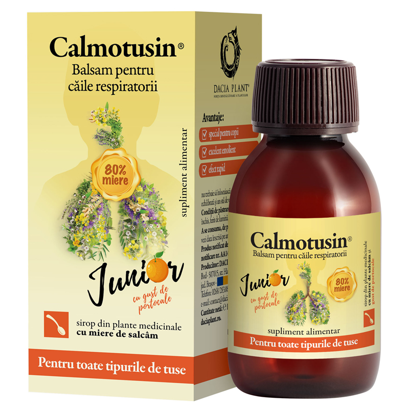 Calmotusin Junior sirop cu gust de portocale  100ml