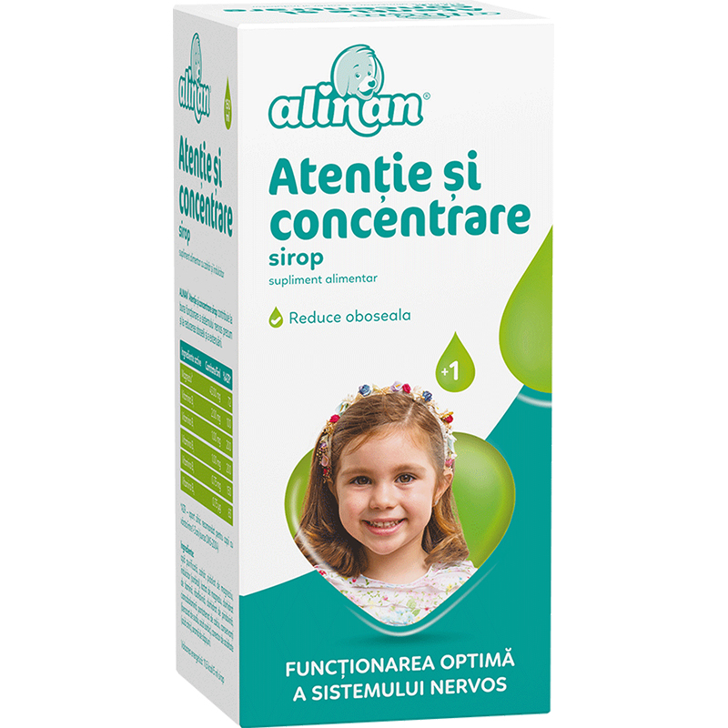 Alinan Atentie si concentrare, 150 ml sirop