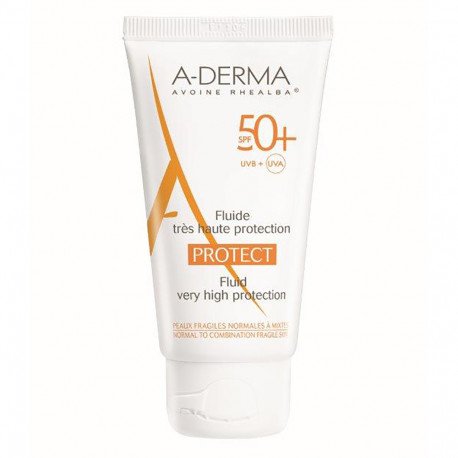 ADERMA PROTECT Fluid Protectie Solara pentru piele fragila SPF 50+, 40 ml