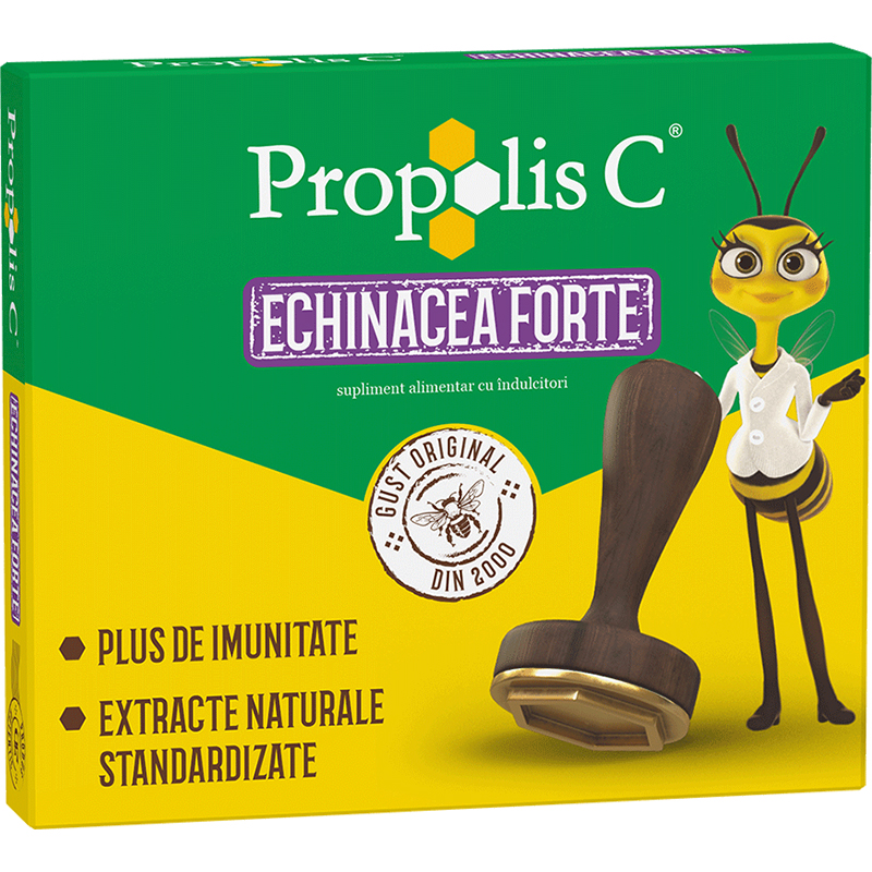 Propolis C + Echinacea Forte, 20 comprimate pentru supt