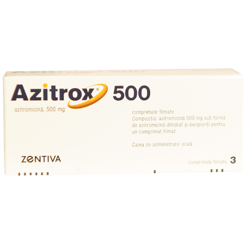 Azitrox 500 500mg x 3 compr.film | Catena | Preturi mici!