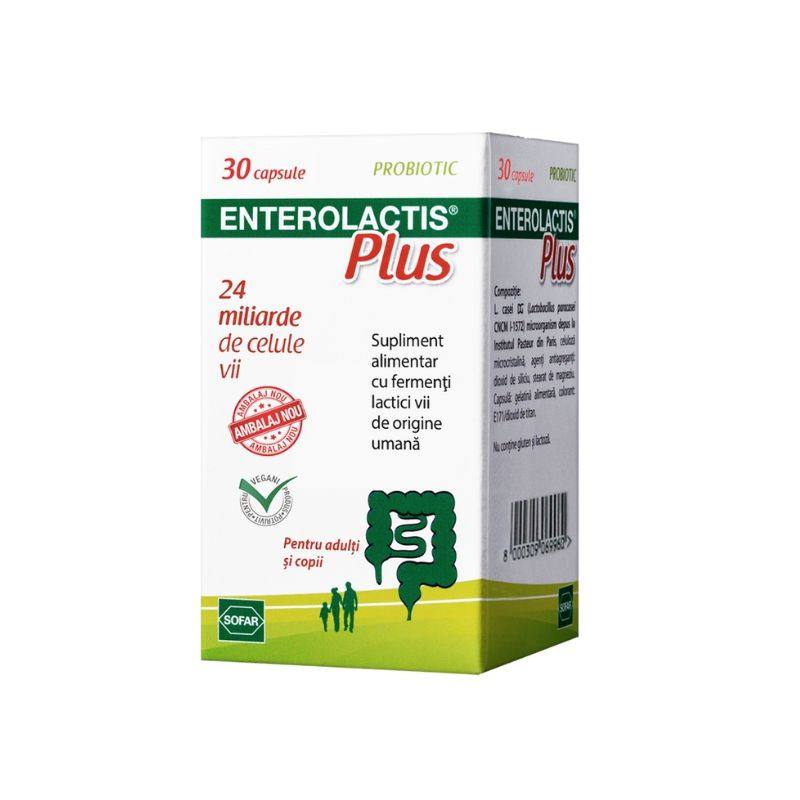 Enterolactis Plus, 30 capsule