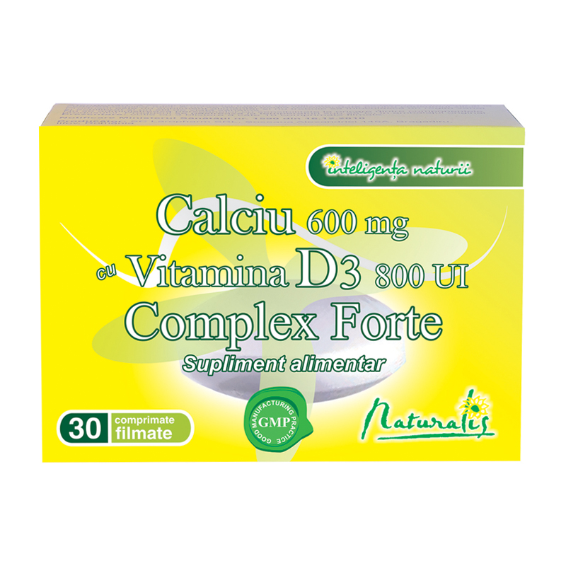 Naturalis Calciu + Vitamina D3 Forte X 30 comprimate
