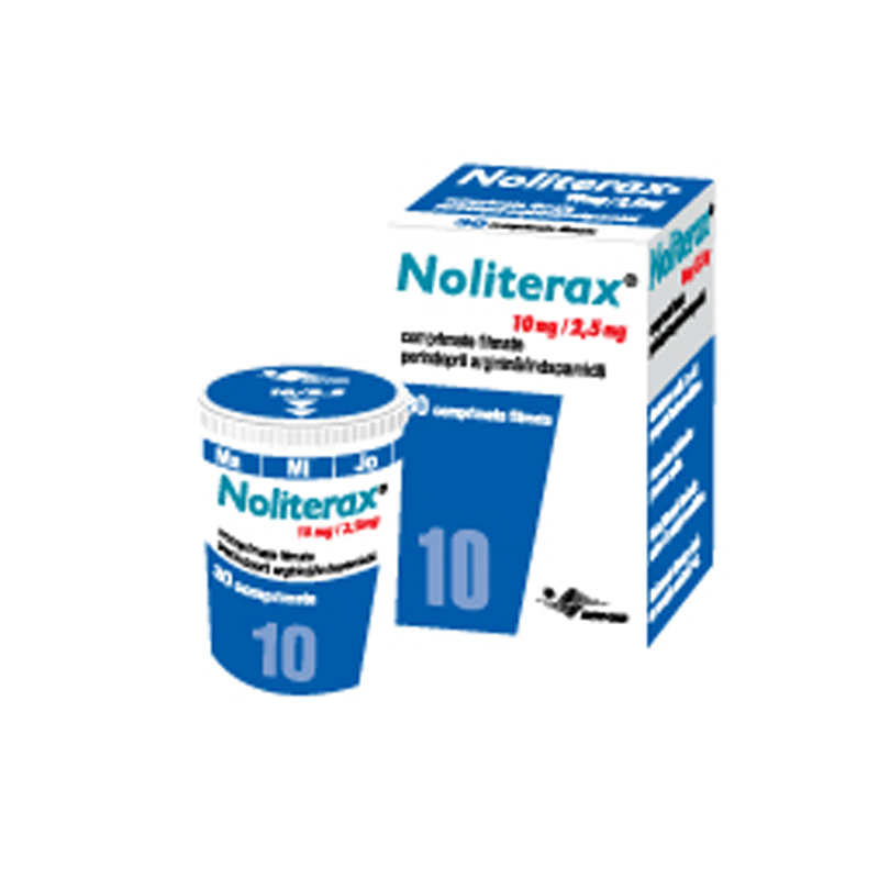 Noliterax 10mg/2.5mg x 1fl. x 30cpr.film. | Catena | Preturi mici!