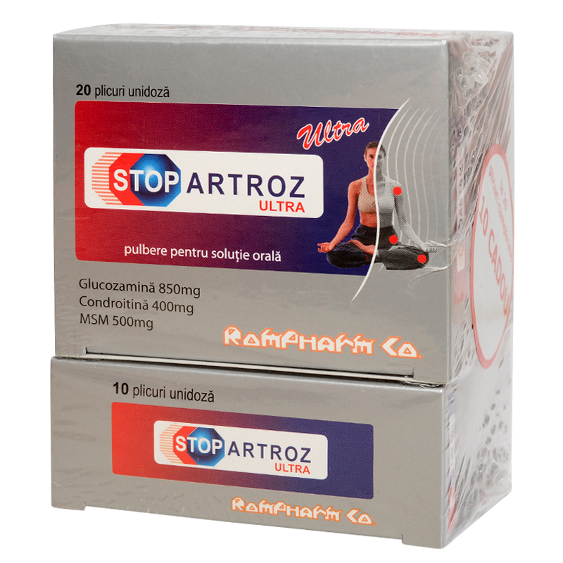 Stopartroz Forte, 10 plicuri (2 + 1), Rompharm