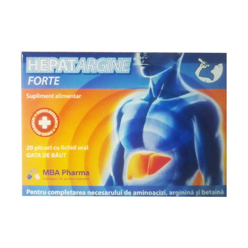 HepatArgine Forte, 20 plicuri x 5 ml lichid oral