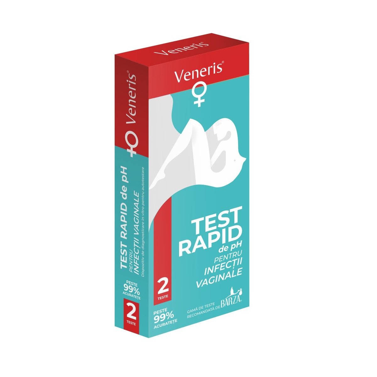 Test Rapid de PH pentru Infectii Vaginale, 2 bucati, Veneris