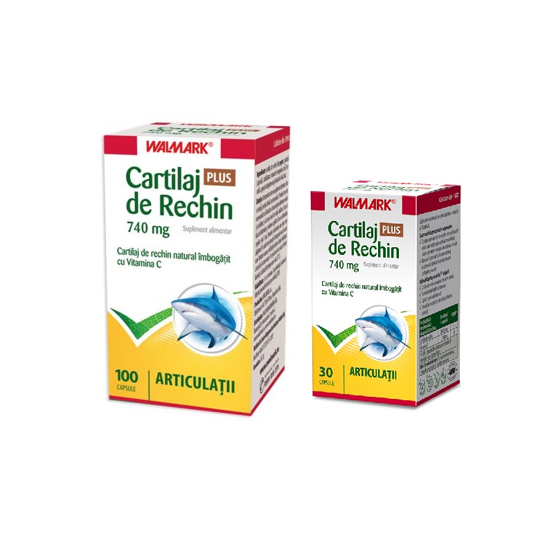 Cartilaj de Rechin Plus mg cu Vitamina C, 30 capsule, Walmark | targulgradinitebucuresti.ro Farmacie