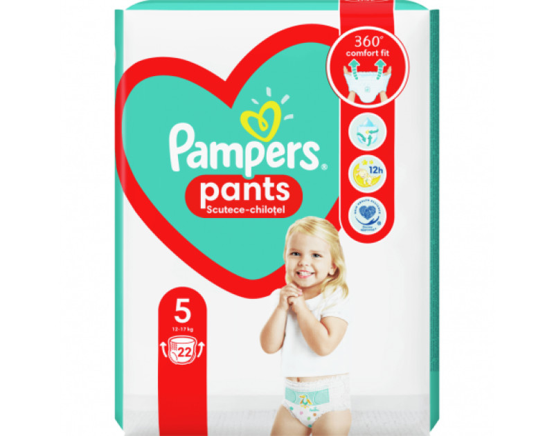 Pampers Pants Active Baby Marimea 5, 12-17kg, 22 bucati