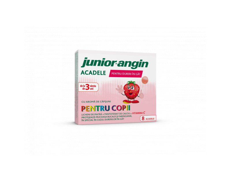 Acadele cu aroma de capsuni Junior Angin, 8 bucati, Klosterfrau | Catena.ro