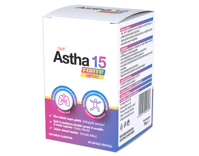 Astha-15 Forte, 60 capsule, Sun Wave Pharma | Catena.ro