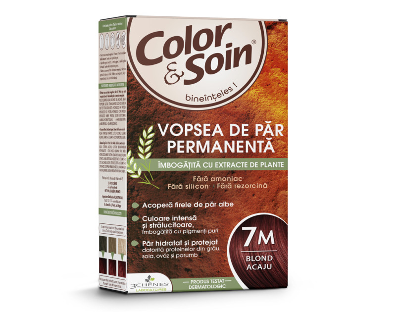Vopsea de par blond acajou 7M