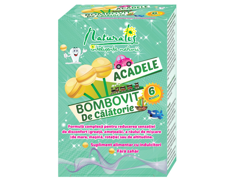 Acadele Bombovit de Calatorie, 6 g, 6 acadele, NATURALIS | Catena.ro