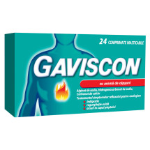  Gaviscon cu aroma de capsuni x 24 comprimate masticabile