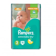 Pampers nr.3 Active Baby 4-9 kg x 15 buc