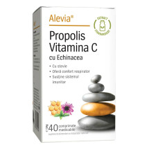 Alevia Propolis Vitamina C cu Echinacea si Stevie X 40 comprimate
